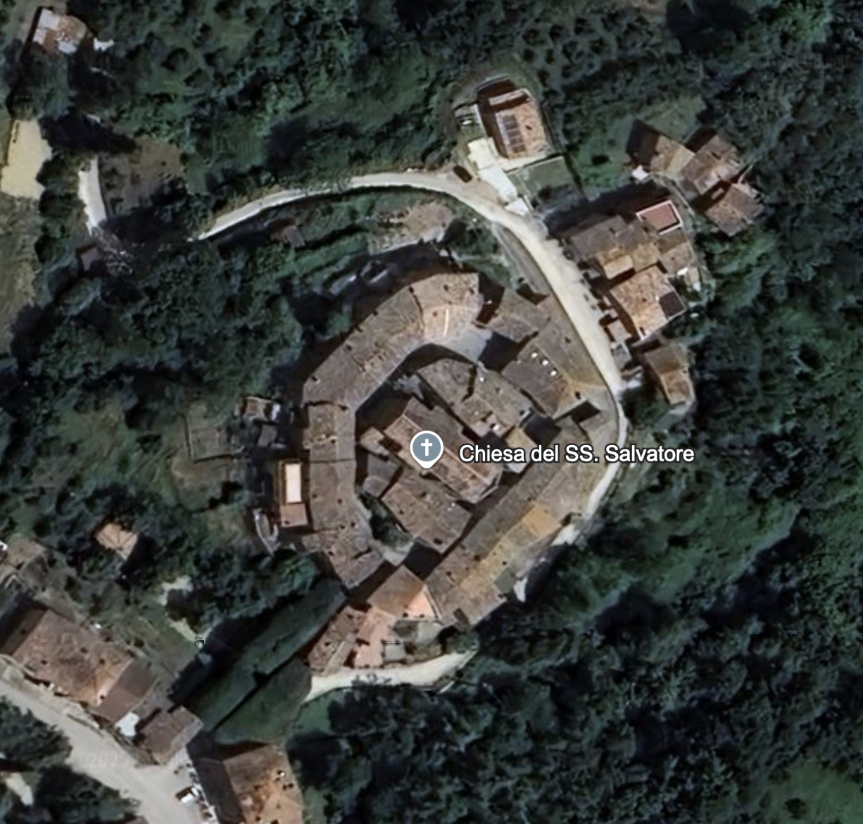 Satellite layout analysis of Doglio historic core
