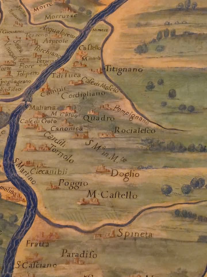 Detail of Roscialesco from the Vatican Gallery of Maps
