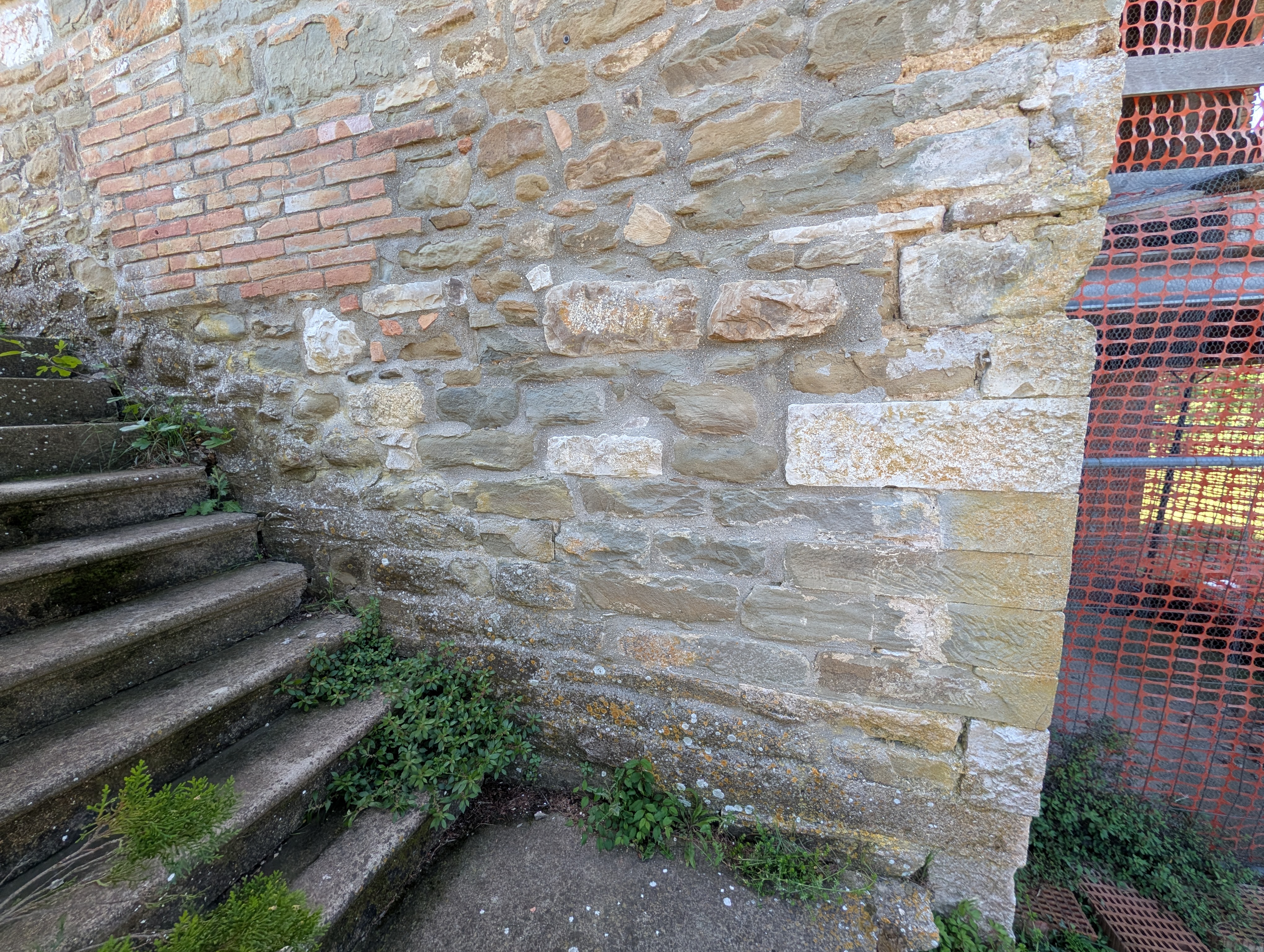 Layers of history in the Western wall of the torre